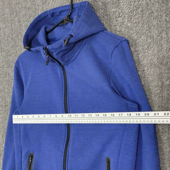 Uniqlo Jacket Womens Small Blue Hooded Performance Full Zip - Picture 5 of 12